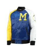 Milwaukee Brewers Tri-Color Varsity Satin Jacket