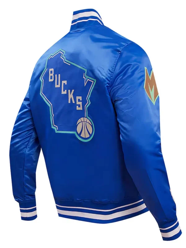 Milwaukee Bucks 2023 And 24 City Edition Royal Satin Jacket