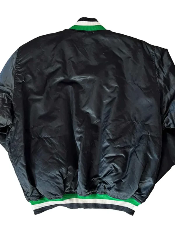 Milwaukee Bucks 90s Black Satin Bomber Jacket