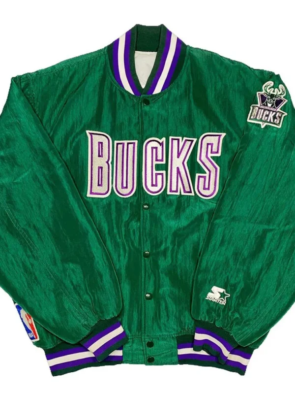 Milwaukee Bucks 90’s Green Bomber Jacket