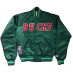 Milwaukee Bucks Ambassador Green And White Satin Jacket