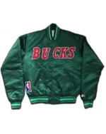 Milwaukee Bucks Ambassador Green And White Satin Jacket