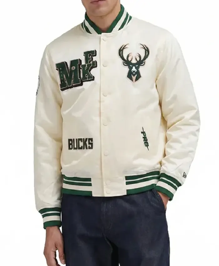Milwaukee Bucks Best of Rib Satin Jacket Milwaukee Bucks Best of Rib Satin Jacket