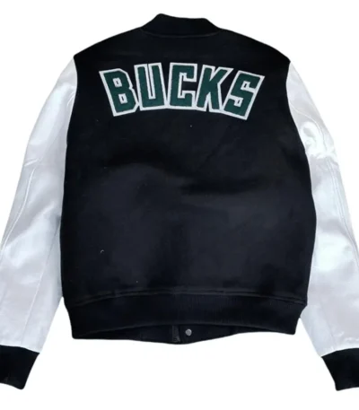 Milwaukee Bucks Black Letterman Jacket