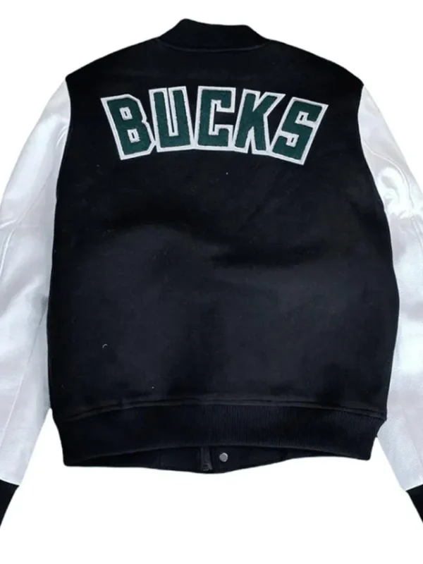Milwaukee Bucks Black Letterman Jacket
