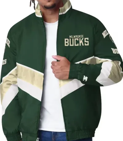 Milwaukee Bucks Captain Hunter Green Varsity Satin Jacket