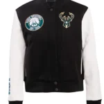 Milwaukee Bucks Classic Varsity Wool And Leather Jacket