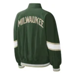 Milwaukee Bucks Crinkle Pinnacle Green Jacket