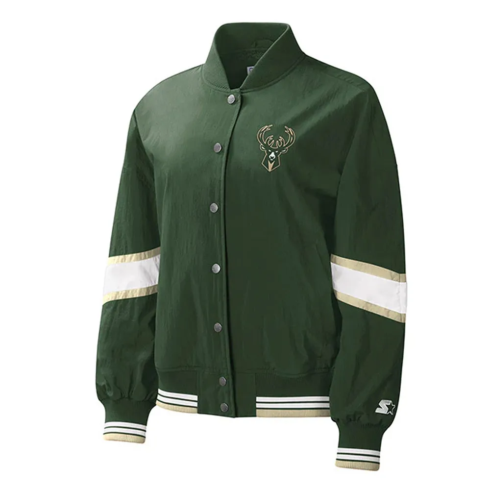 Milwaukee Bucks Crinkle Pinnacle Green Jacket Milwaukee Bucks Crinkle Pinnacle Green Jacket