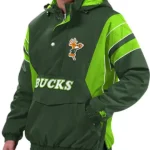 Milwaukee Bucks Force Pullover Green Jacket