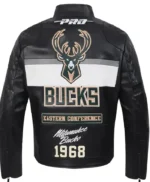 Milwaukee Bucks Moto Leather Jacket