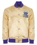 Milwaukee Bucks Golden Lightweight Satin Jacket