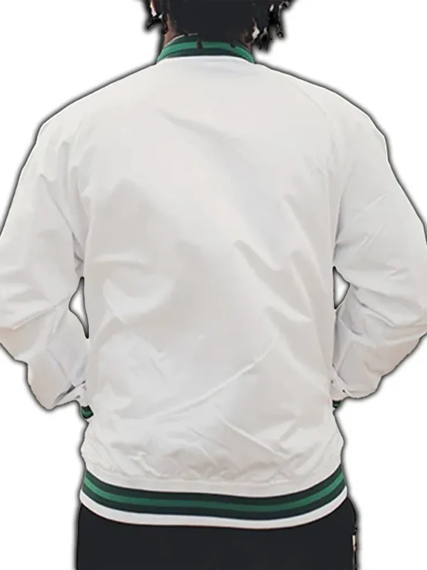 Milwaukee Bucks Hardwood Classics Mixtape Satin White Jacket