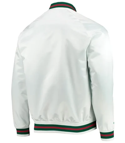 Milwaukee Bucks Hardwood Classics White Satin Jacket