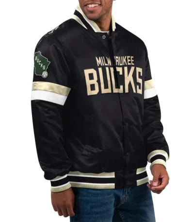 Milwaukee Bucks Home Game Black Jacket