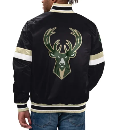 Milwaukee Bucks Home Game Black Jacket