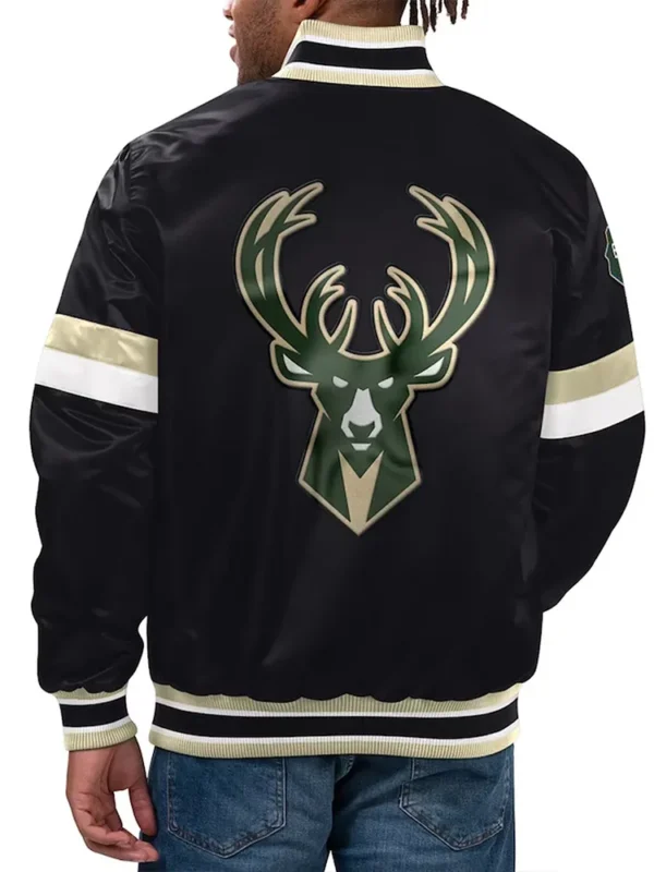 Milwaukee Bucks Home Game Black Jacket