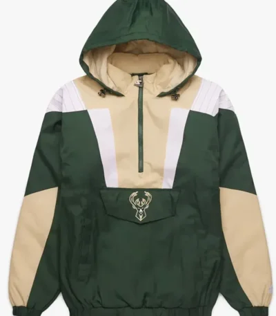 Milwaukee Bucks Pullover Half-zip Jacket
