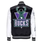 Milwaukee Bucks Team Origins Varsity Satin Jacket