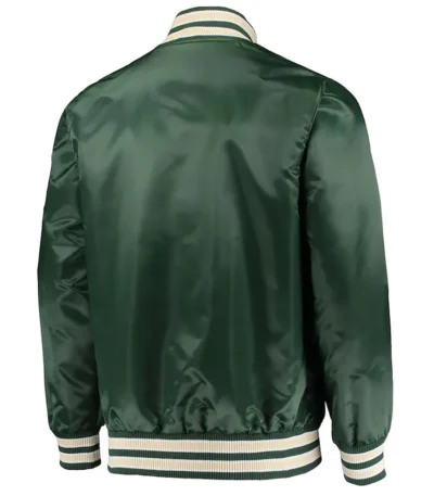 Milwaukee Bucks The Diamond Hunter Green Satin Jacket