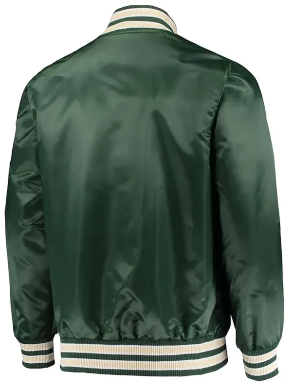 Milwaukee Bucks The Diamond Hunter Green Satin Jacket