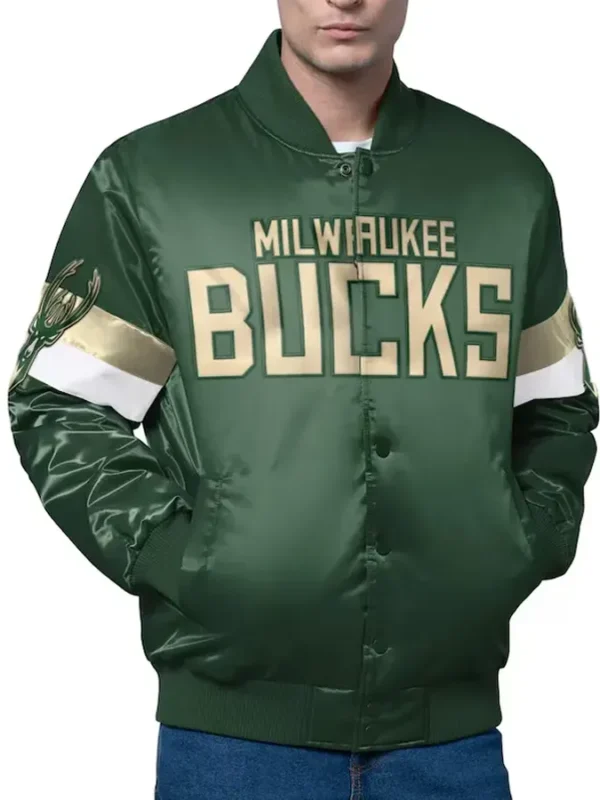 Milwaukee Bucks Triple Option Varsity Jacket