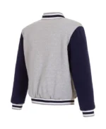 Minnesota Twins Gray/Navy Wool Varsity Jacket