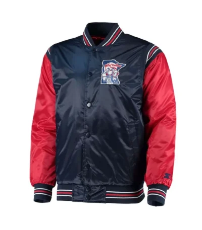 Minnesota Twins Enforce Navy and Red Satin Jacket