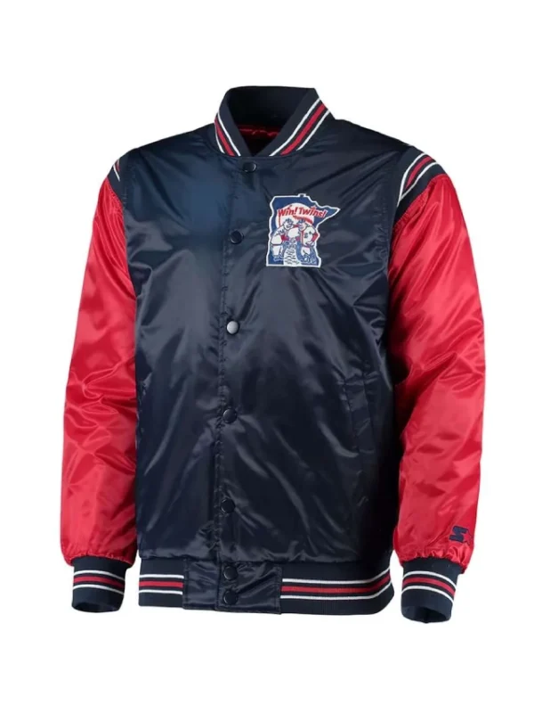 Minnesota Twins Enforce Navy and Red Satin Jacket