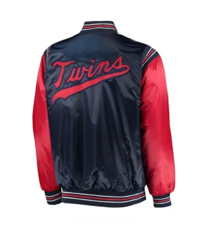 Minnesota Twins Enforce Navy and Red Satin Jacket