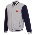 Minnesota Twins Gray/Navy Wool Varsity Jacket