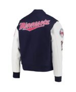 Minnesota Twins Navy and White Letterman Jacket