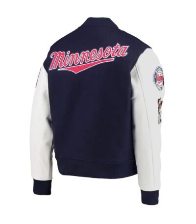 Minnesota Twins Navy and White Letterman Jacket