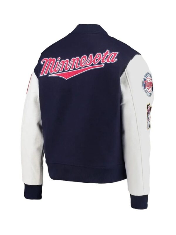 Minnesota Twins Navy and White Letterman Jacket