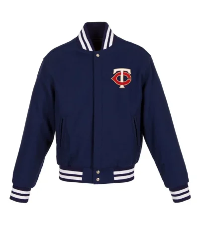 Minnesota Twins Navy Varsity Wool Jacket