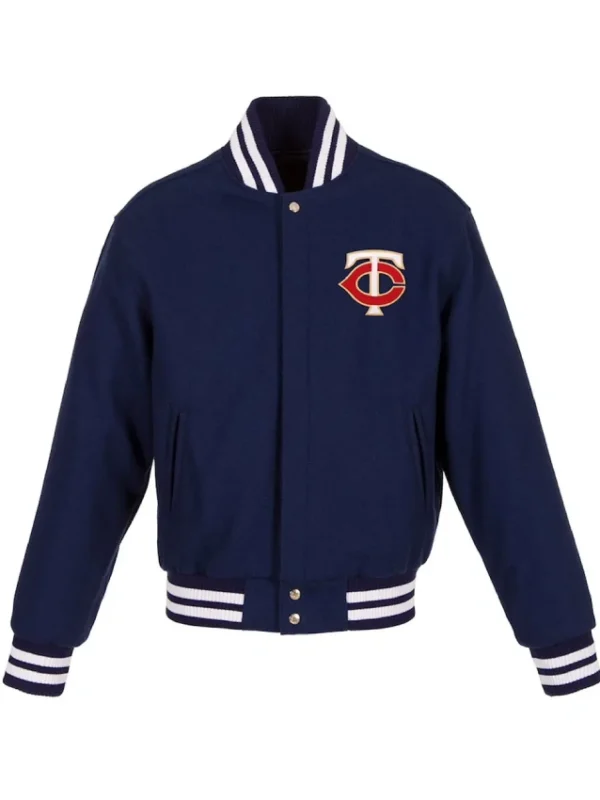 Minnesota Twins Navy Varsity Wool Jacket