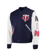 Minnesota Twins Navy and White Letterman Jacket