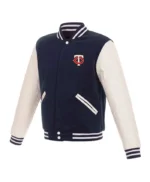 Minnesota Twins Navy and White Varsity Jacket