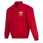 Minnesota Twins Poly-Twill Full-Snap Red Jacket
