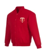 Minnesota Twins Poly-Twill Full-Snap Red Jacket
