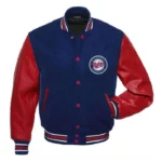 Minnesota Twins Red and Blue Varsity Wool/Leather Jacket