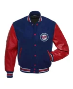 Minnesota Twins Red and Blue Varsity Wool/Leather Jacket