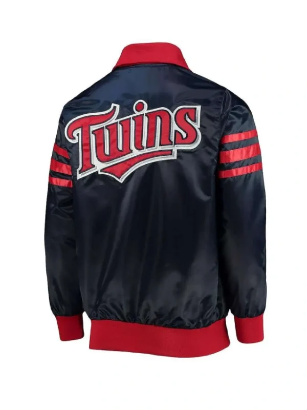 The Captain II Minnesota Twins Navy Satin Jacket