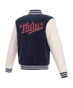 Minnesota Twins Navy and White Varsity Jacket