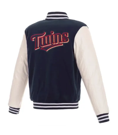 Minnesota Twins Navy and White Varsity Jacket