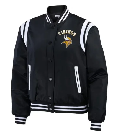 Minnesota Vikings Black Bomber Full-Zip Jacket