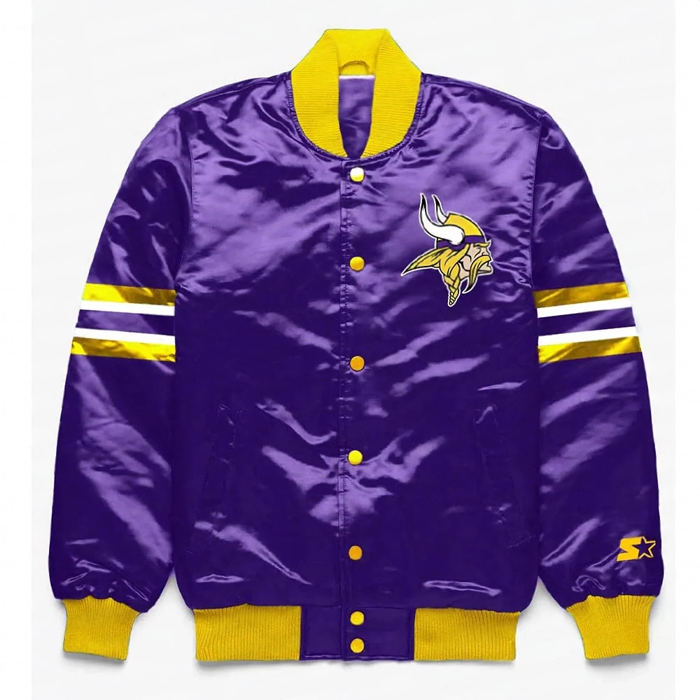 Minnesota Vikings Button Down Purple Jacket Minnesota Vikings Button Down Purple Jacket