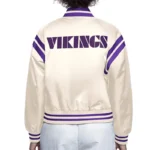 Minnesota Vikings Cream Full Count Satin Jacket