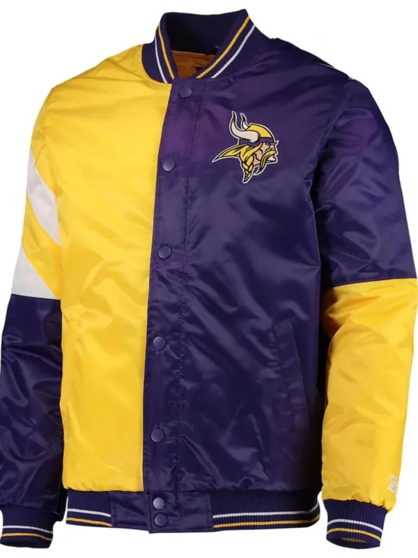 Minnesota Vikings Leader Yellow and Purple Jacket