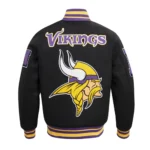 Minnesota Vikings Mashup Classic Rib Varsity Wool Jacket